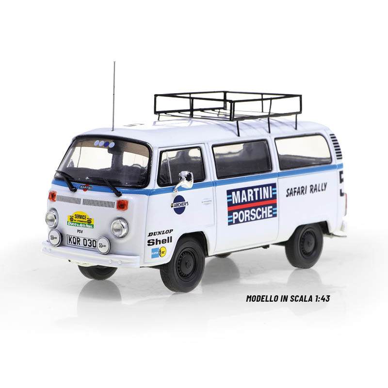 VOLKSWAGEN T2 PORSCHE SERVICE TEAM ASSISTANCE SAFARI RALLY 1978 in scala 1:43